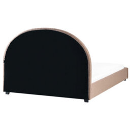 Beliani Bed Boucle Vaucluse 140 X 200 Cm (Eu Double) Taupe - thumbnail 6
