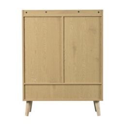 Btm Rattan Shoe Storage Cabinet, 5-Tier Freestanding Shoe Cupboard, 80X35X105Cm, Natural - thumbnail 9