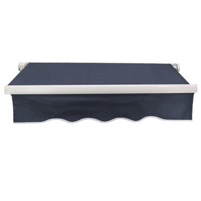 Sundaze 3X2.5M Garden Awning Replacement Fabric Top Cover Front Valance Blue - image 1