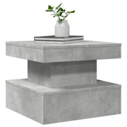 Berkfield Coffee Table With Led Lights Concrete Grey 50X50X40 Cm - thumbnail 6