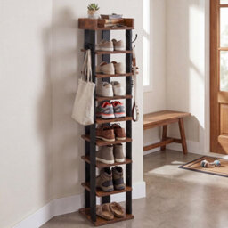 Levede Shoe Rack Storage Organiser 9 Tier Industrial Shoe Shelf Adjustable - thumbnail 1