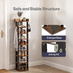 Levede Shoe Rack Storage Organiser 9 Tier Industrial Shoe Shelf Adjustable - thumbnail 7