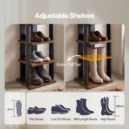 Levede Shoe Rack Storage Organiser 9 Tier Industrial Shoe Shelf Adjustable - thumbnail 5