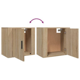 Berkfield Wall-Mounted Bedside Cabinets 2 Pcs Sonoma Oak 50X30X47 Cm - thumbnail 9