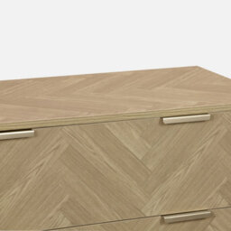 Sweeek - 4-Drawer Herringbone Chest Natural 80X40X95 Cm - Budapest - thumbnail 6