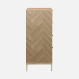 Sweeek - 4-Drawer Herringbone Chest Natural 80X40X95 Cm - Budapest - thumbnail 4