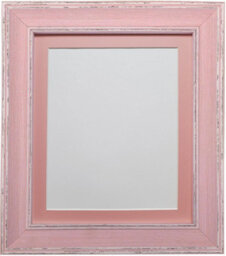 Frames By Post Scandi Distressed Pink Frame With Pink Mount For Image Size 20 X 16 Inch - thumbnail 1