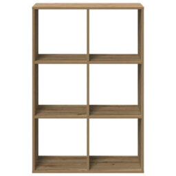 Berkfield Durable Room Divider Bookcase Artisan Oak 69.5X29X103.5 Cm Engineered Wood - thumbnail 6