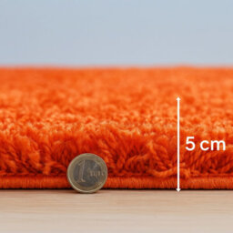 Uetian Orange Large Soft Shaggy Rug 5Cm Thick Pile For Living Room Bedrooms Hallways Large Orange (160X230) - thumbnail 3