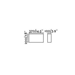 Luminosa Lighting Luminosa Cotton Black Square Wall Light 375X 200X 105, E27 - thumbnail 2