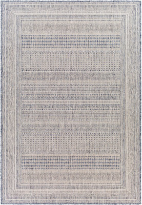 Livabliss Tuareg-Global Blue Ivory Graphic In- & Outdoor Rug 120 X 170 Cm Easy Care, Non Shedding - image 1