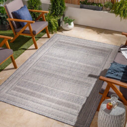 Livabliss Tuareg-Global Blue Ivory Graphic In- & Outdoor Rug 120 X 170 Cm Easy Care, Non Shedding - thumbnail 2