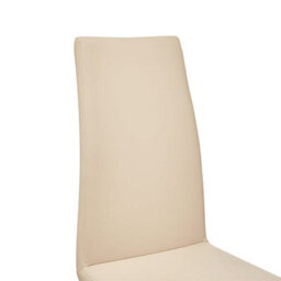 Furniture in Fashion Demi Z Taupe Faux Leather Dining Chairs With Chrome Feet In Pair - thumbnail 2