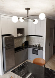 Emibig Lighting Emibig Pregos Ceiling Lamp  4 X E14 Black With White Shade - thumbnail 5