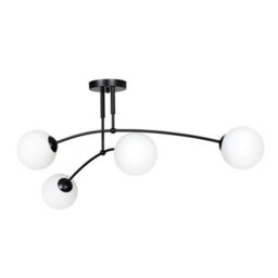 Emibig Lighting Emibig Pregos Ceiling Lamp  4 X E14 Black With White Shade - thumbnail 1