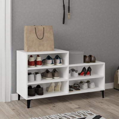 Berkfield Shoe Cabinet White 102X36X60 Cm Engineered Wood - image 1