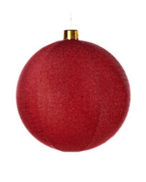 WeRChristmas Inflatable Tinsel Christmas Bauble, Red, 76 Cm