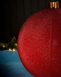 WeRChristmas Inflatable Tinsel Christmas Bauble, Red, 76 Cm - thumbnail 4
