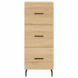 Berkfield Highboard Sonoma Oak 34.5X34X180 Cm Engineered Wood - thumbnail 6