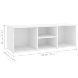 Walplus Shoe Storage Bench White 105X35X35 Cm Engineered Wood - thumbnail 6