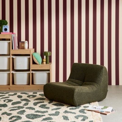 Sweeek - Children's Armchair In Textured Boucle Fabric Khaki Green 63X67X45 Cm - Sokol Kid - image 1