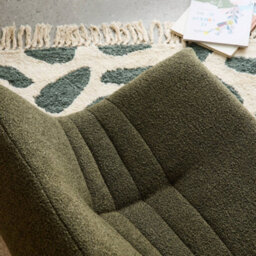 Sweeek - Children's Armchair In Textured Boucle Fabric Khaki Green 63X67X45 Cm - Sokol Kid - thumbnail 6