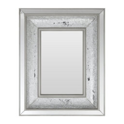 Orsina Boutique Style Wall Mirror With Decorative Mosaic Inlay, Bevelled Frame Rectangular Mirror For Living Room - thumbnail 1