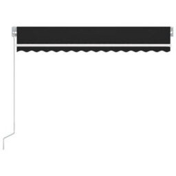 Berkfield Manual Retractable Awning With Led 350X250 Cm Anthracite - thumbnail 3