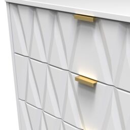 Diamond Ready Assembled Matt White No Effect 3 Drawer Wide Chest (H)695mm (W)765mm (D)415mm - thumbnail 6