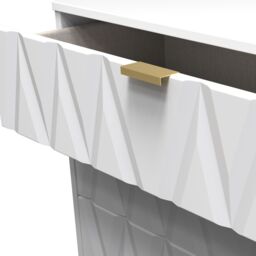 Diamond Ready Assembled Matt White No Effect 3 Drawer Wide Chest (H)695mm (W)765mm (D)415mm - thumbnail 7