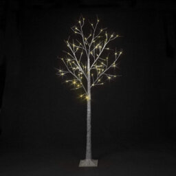 Snowtime Pre-Lit Led Birch Tree Snow Flocked Christmas Lights Indoor/outdoor Warm White 1.5M - thumbnail 1