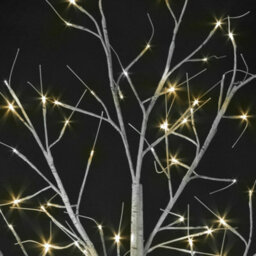 Snowtime Pre-Lit Led Birch Tree Snow Flocked Christmas Lights Indoor/outdoor Warm White 1.5M - thumbnail 2