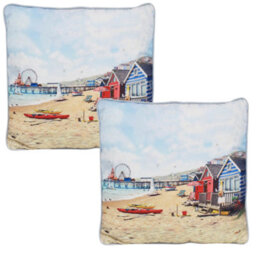 Bravich Sandy Bay Filled Decorative Throw Scatter Cushion - 43 X 43Cm - Pack Of 2 - thumbnail 1