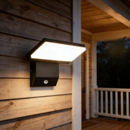 Amorly Wired Motion Sensor Outdoor Light, 18W Square Led Wall Sconce, Warm White Waterproof Exterior Lighting For Patio,doorway,garage - thumbnail 2