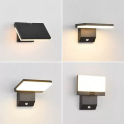 Amorly Wired Motion Sensor Outdoor Light, 18W Square Led Wall Sconce, Warm White Waterproof Exterior Lighting For Patio,doorway,garage - thumbnail 4