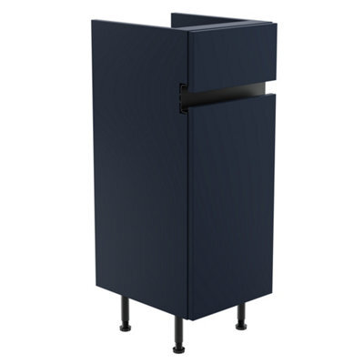 Lismore Matt Indigo Blue Freestanding Single Bathroom Cabinet (H) 820mm (W) 300mm (D) 37.5Cm - image 1