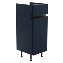 Lismore Matt Indigo Blue Freestanding Single Bathroom Cabinet (H) 820mm (W) 300mm (D) 37.5Cm - thumbnail 1