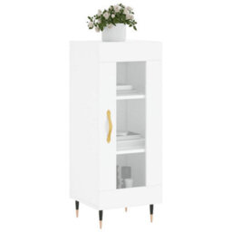 Berkfield Classic Sideboard High Gloss White 34.5X34X90 Cm Engineered Wood - thumbnail 3