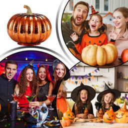 Amorly Pumpkin Lights Fall Seasonal Desk Lamp Halloween Lights Indoor Ambient Lighting For Holiday Party Home Kitchen Outdoor Garden Yard - thumbnail 4