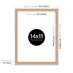 14X11 Oak Picture Frame (35.6 X 27.9Cm) Poster, Photo, Artwork, Gallery Wall Or Print - thumbnail 3
