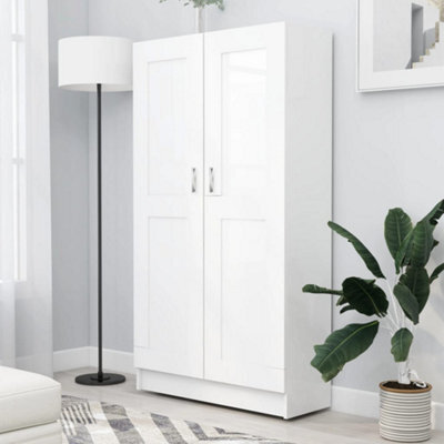 Vidaxl Book Cabinet White 82.5X30.5X150 Cm Engineered Wood - image 1