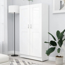 Vidaxl Book Cabinet White 82.5X30.5X150 Cm Engineered Wood - thumbnail 1