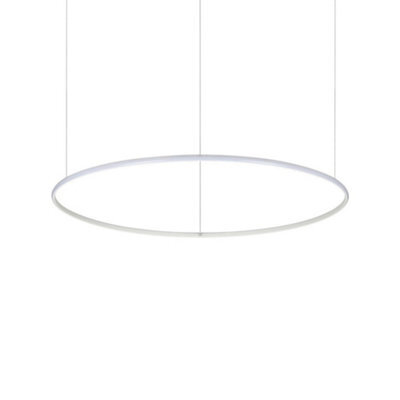 Ideal Lux Luminosa Hulahoop Led Decorative Round Integrated Pendant Light White, 3000K - image 1