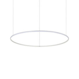 Ideal Lux Luminosa Hulahoop Led Decorative Round Integrated Pendant Light White, 3000K - thumbnail 1