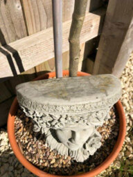 Burgess Art Nouveau Hanging Lady Wall Shelf Stone Statue Outdoor Garden Ornament Plaque - thumbnail 4