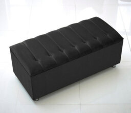 Adore Designs Diana Plush Velvet Gas Lift Ottoman Storage Box -  Black - thumbnail 1