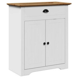 Berkfield Bathroom Sink Cabinet Bodo White And Brown 70X35X80 Cm - thumbnail 2
