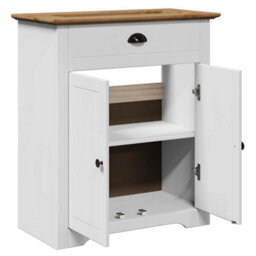 Berkfield Bathroom Sink Cabinet Bodo White And Brown 70X35X80 Cm - thumbnail 5