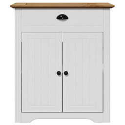 Berkfield Bathroom Sink Cabinet Bodo White And Brown 70X35X80 Cm - thumbnail 4