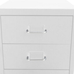 Living And Home White 68.5Cmh 4 Drawers Mobile Under Desk Storage Metal File Cabinet With Wheels - thumbnail 7